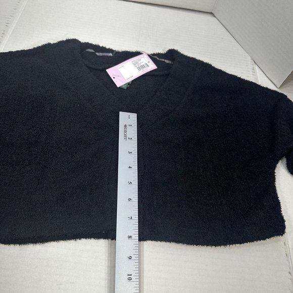 2 Piece Wild Fable Women's Small Black Crop Sweater And Blue Ribbed T-Shirt - Picture 12 of 16